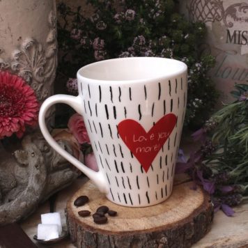 Sprüche Tasse Kaffeebecher Spruch I love you more