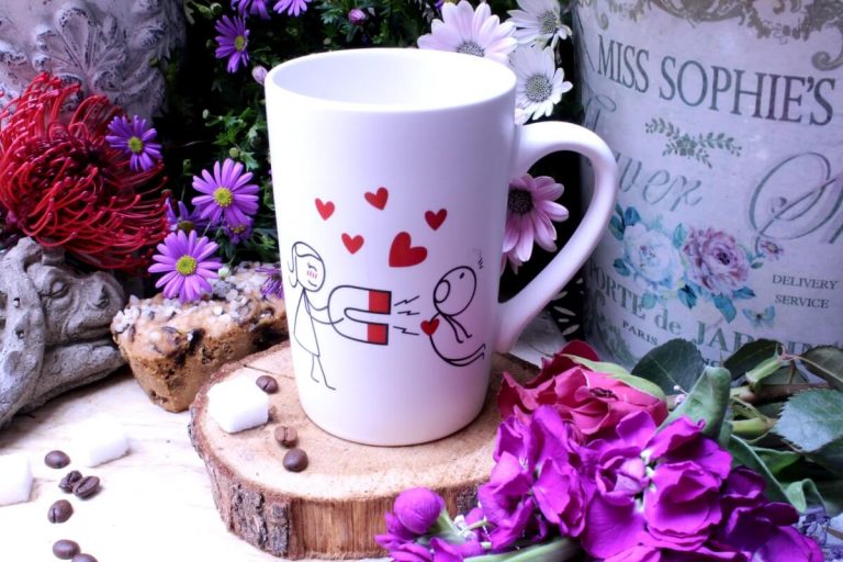 Sprüche Tasse Henkelbecher Kaffeebecher Herzmagnet