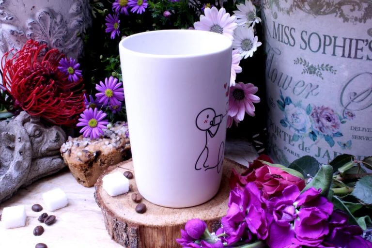 Sprüche Tasse Henkelbecher mit Spruch Love