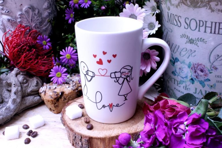 Sprüche Tasse Henkelbecher mit Spruch Love