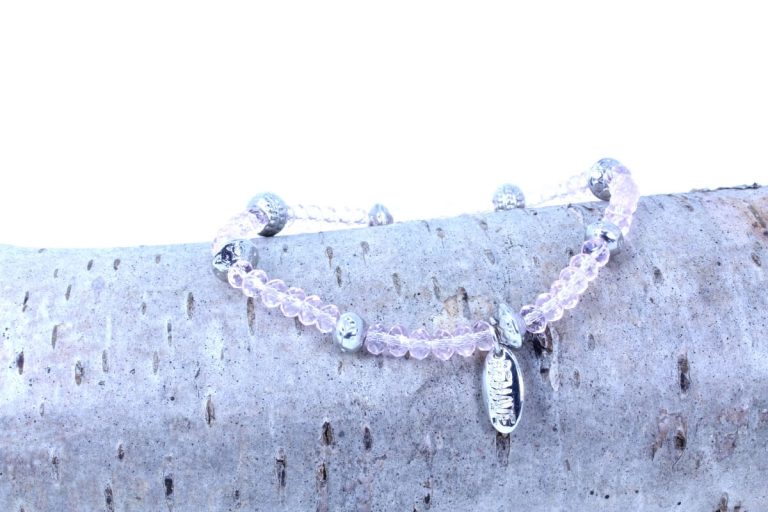 Armband Lichtfarbe Rose mit Anhänger Behave