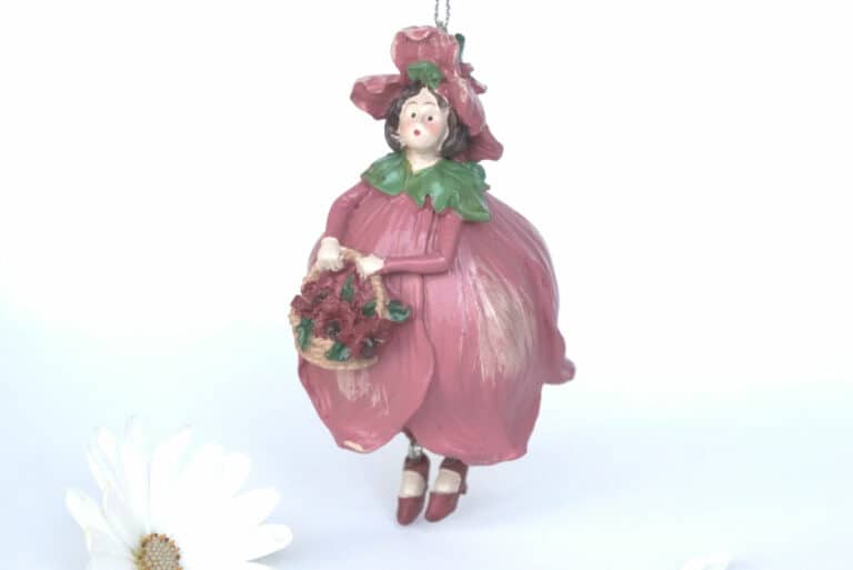 Deko Figur Blumenmädchen Mohnblumenmädchen zum Hängen