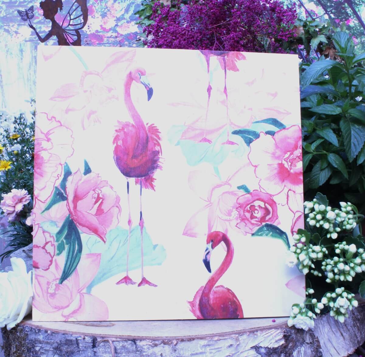 Deko Holzbild Coole Designs zum Aufhängen Flamingos Elfengarten Dormagen