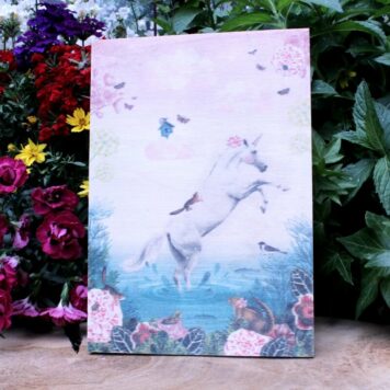 Deko Holzbild Coole Designs zum Aufhängen Einhorn