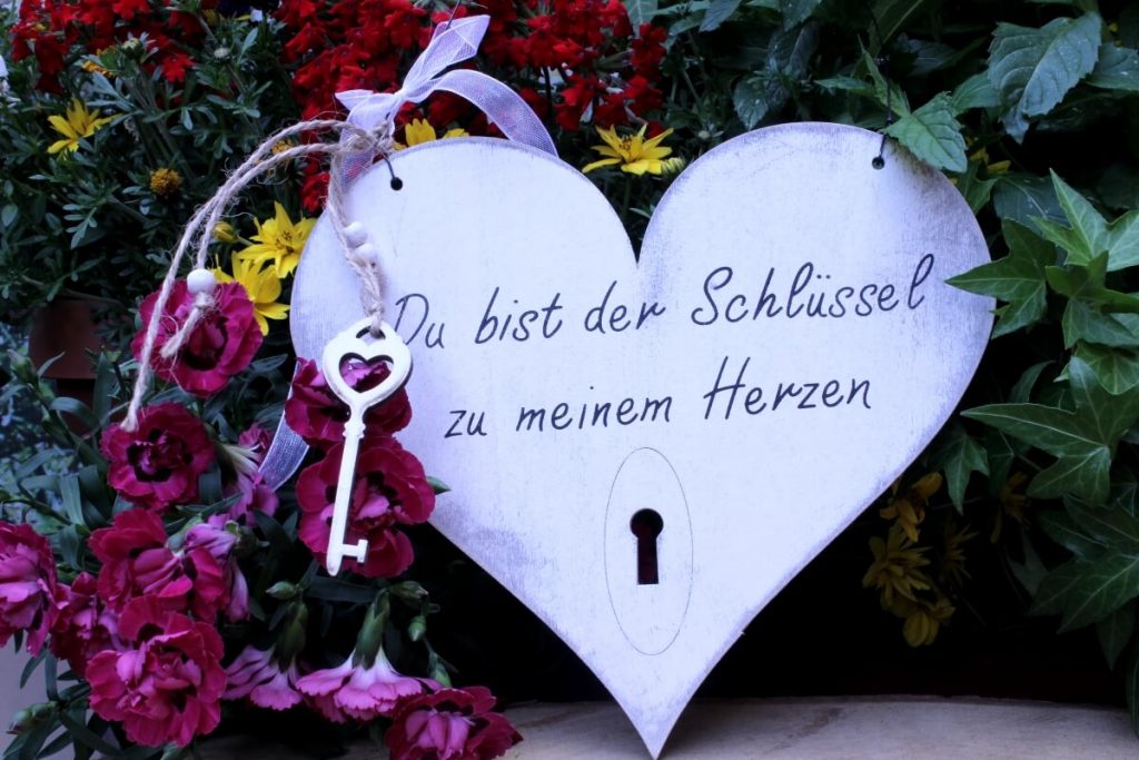 Deko Holzschild zum Aufhängen Du bist der Schlüssel zu meinem Herzen Elfengarten Dormagen