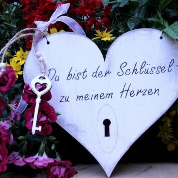 Deko Holzschild zum Aufhängen Du bist der Schlüssel zu meinem Herzen