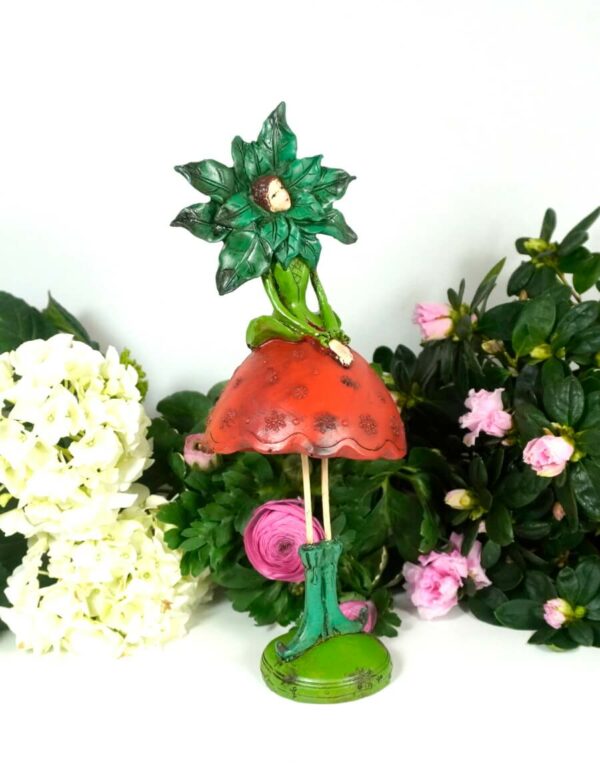 Dekofigur Glücksbringer Blüten Elfe