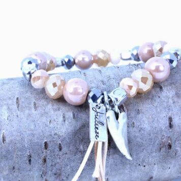 Juleeze Armband Lichtfarbe Beige & Silber