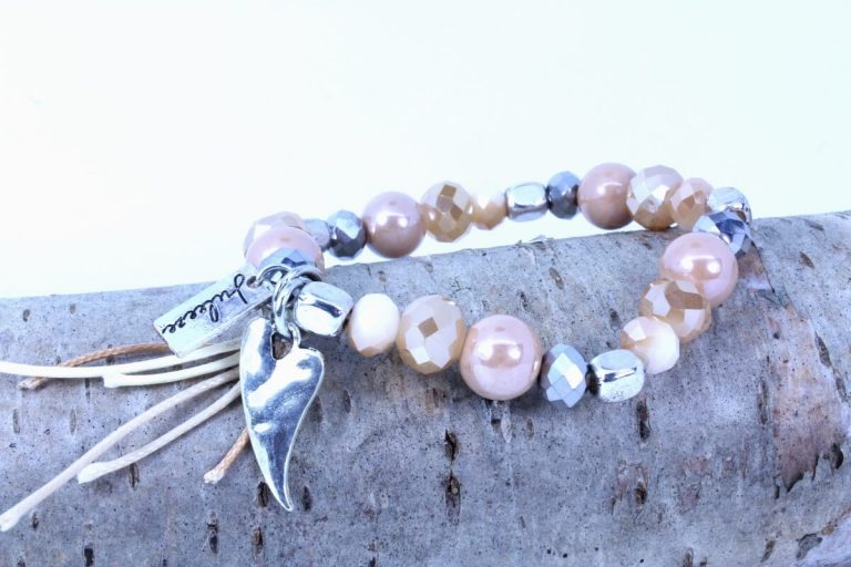 Juleeze Armband Lichtfarbe Beige & Silber