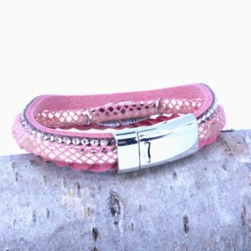 Juleeze Magnet Armband Rosa Feder Love