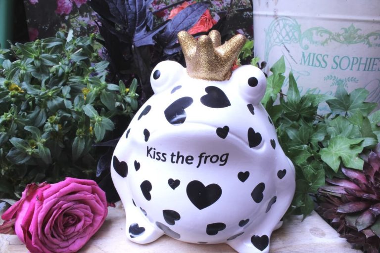 Pomme Pidou Spardose Frosch Freddy Black & White Kiss the Frog
