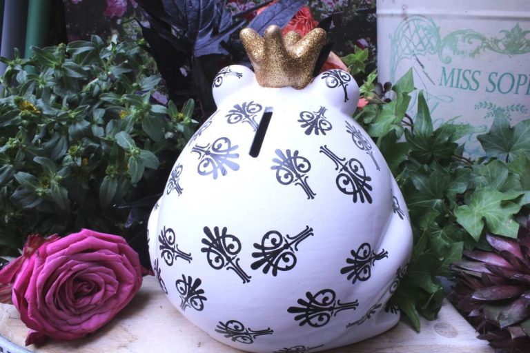 Pomme Pidou Spardose Frosch Freddy Black & White Symbole
