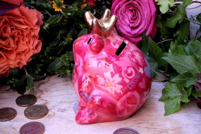 Pomme Pidou Spardose Frosch Klein Pink