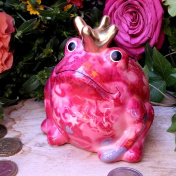 Pomme Pidou Spardose Frosch Klein Pink