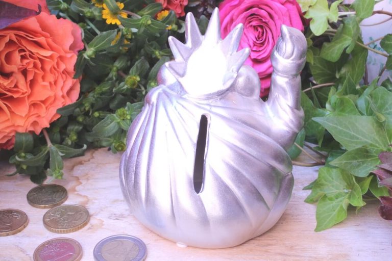 Pomme Pidou Spardose Frosch Klein Silber mit Zepter