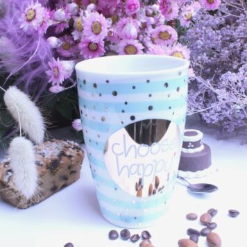Mea Living Henkelbecher mit Spruch Happy Choose