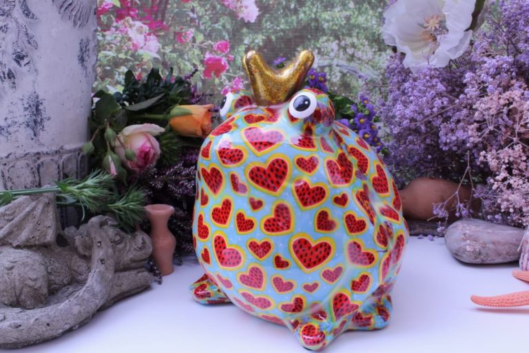 Pomme Pidou Spardose Frosch Freddy Bleu