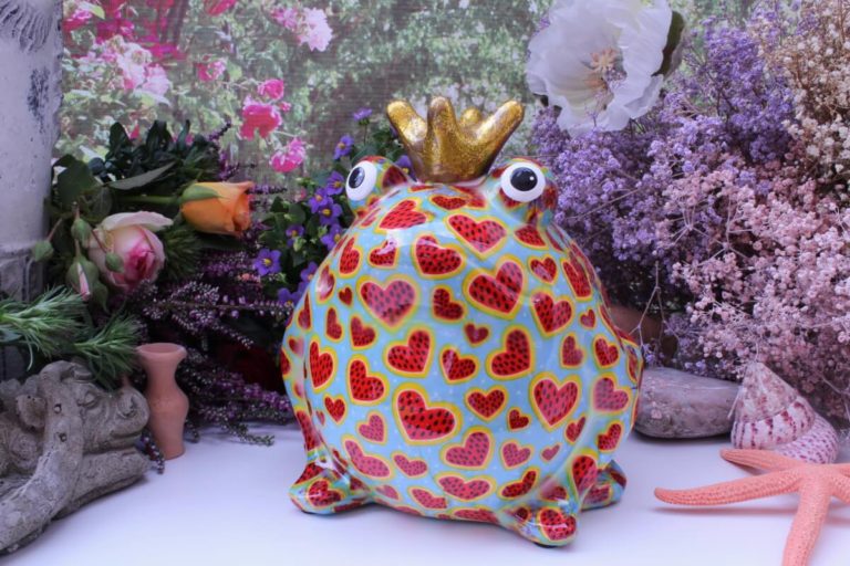 Pomme Pidou Spardose Frosch Freddy Bleu