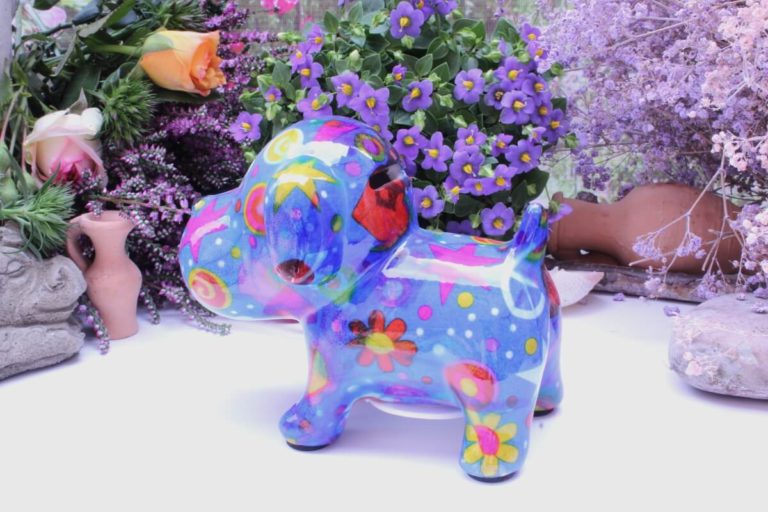 Pomme Pidou Spardose Petite Hund Doggy Blau