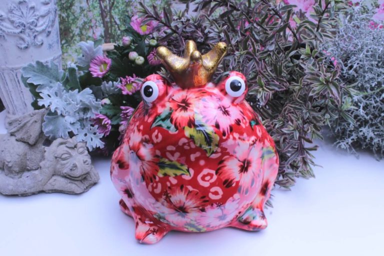 Pomme Pidou Spardose Frosch Freddy Feder Blume
