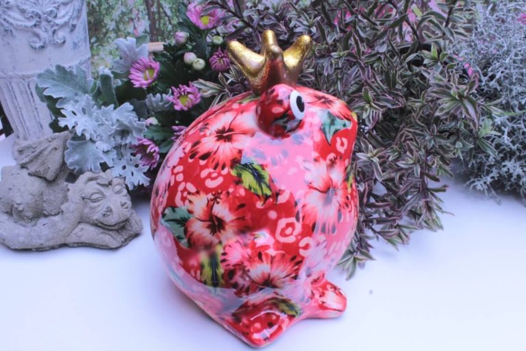 Pomme Pidou Spardose Frosch Freddy Feder Blume