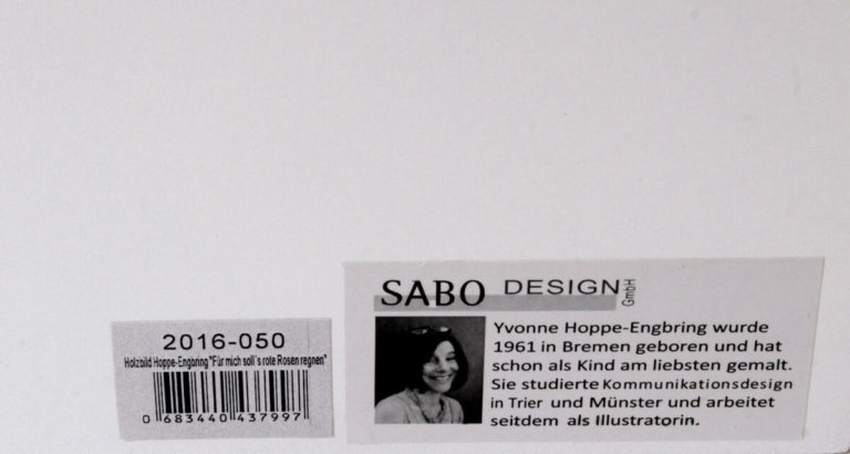 Sabo Design Holzbild Wandbild Spruch Für dich soll's rote Rosen regnen