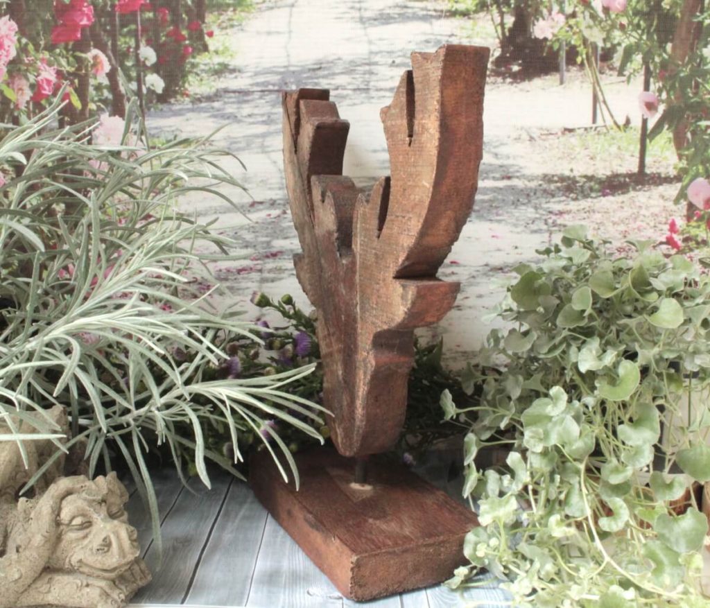 Dekofigur Holz Hirschkopf Sculptur3 – Elfengarten.shop