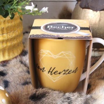 Henkelbecher Sprüche Kaffeetasse Von Herzen