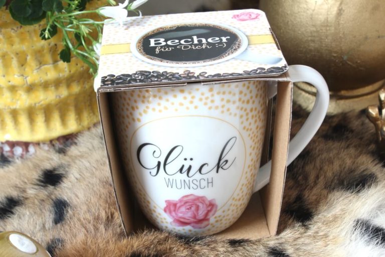 Henkelbecher Sprüche Kaffeetasse Glück Wunsch