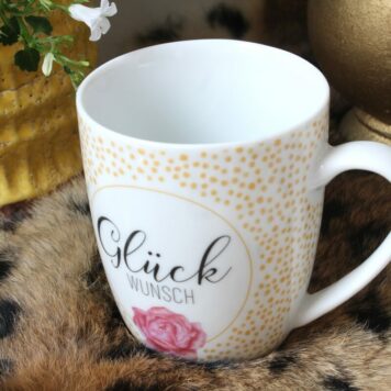 Henkelbecher Sprüche Kaffeetasse Glück Wunsch