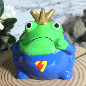 Pomme Pidou Spardose Frosch Superfrog Superman