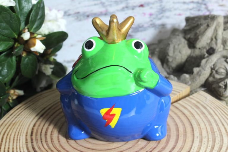 Pomme Pidou Spardose Frosch Superfrog Superman