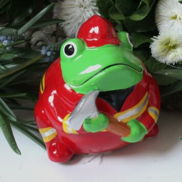Pomme Pidou Spardose Frosch Freddy Feuerwehr