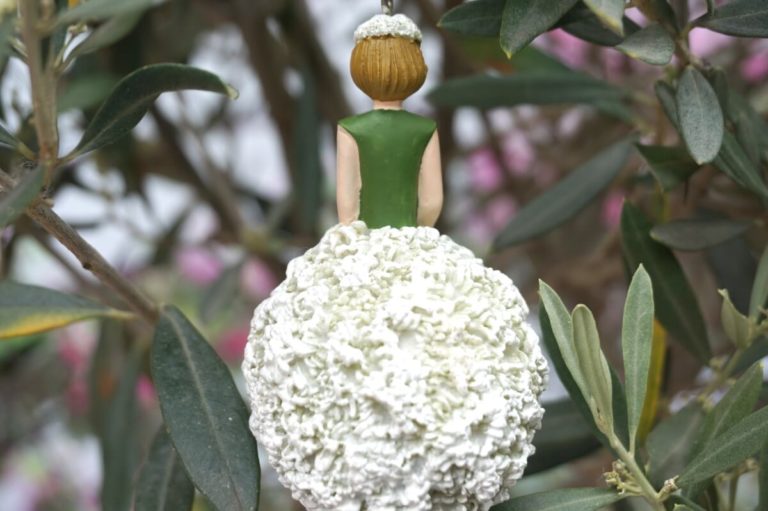 Deko Figur Dekohänger Blumenfee Körbchen