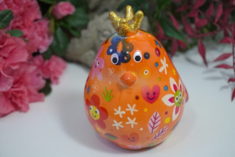 Pomme Pidou Spardose Petite Vogel Fiona Orange