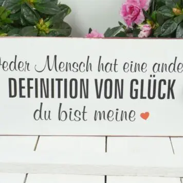 Deko Blechschild Jeder Mensch hat eine andere Definition Von Glück