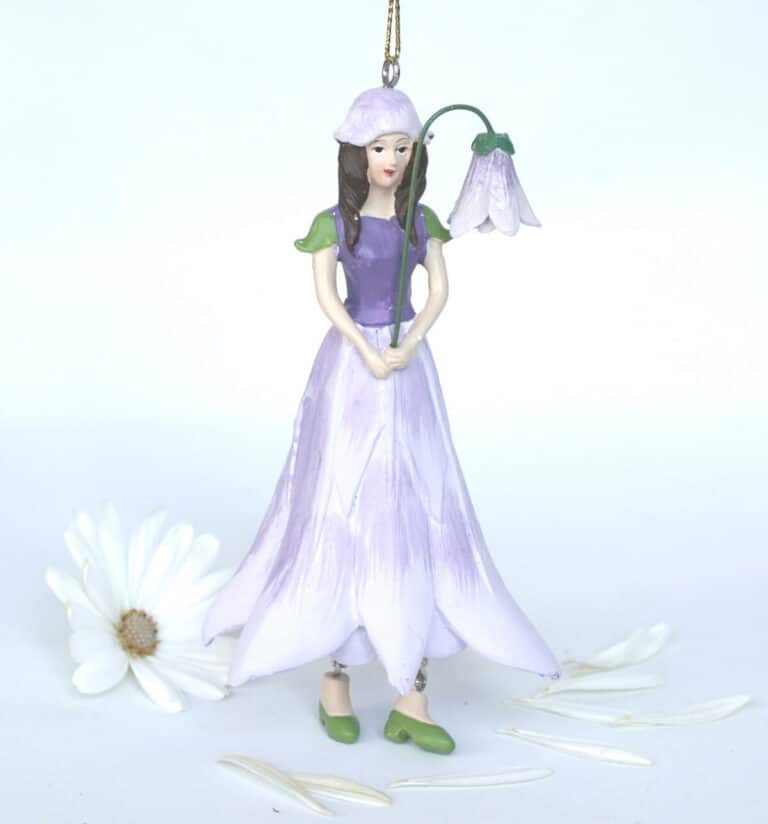 Deko Figur Blumenmädchen Akeleimädchen lila zum Hängen