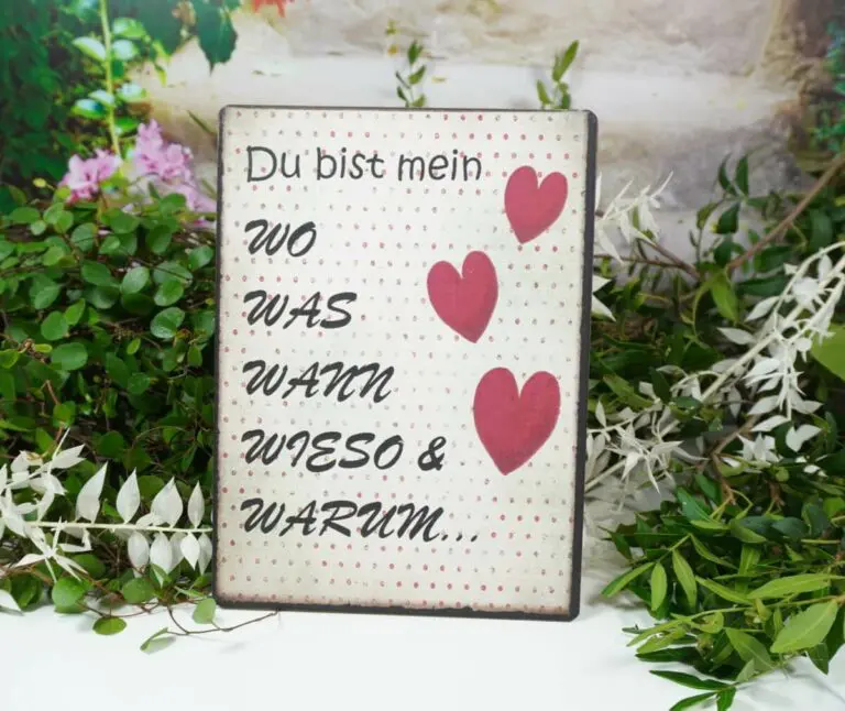 Deko Korkschild Du bist mein Wo Was Wann Wieso & Warum