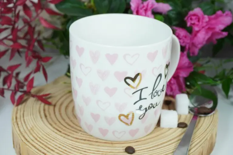 Henkelbecher Sprüche Kaffeetasse I love you