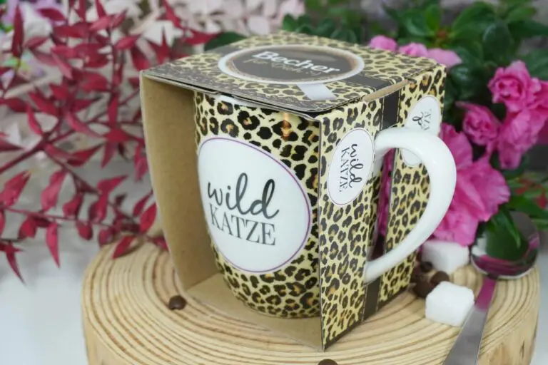 Henkelbecher Sprüche Kaffeetasse Wild Katze