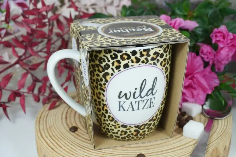 Henkelbecher Sprüche Kaffeetasse Wild Katze