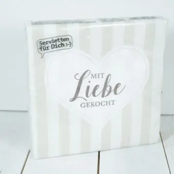 LaVida Servietten für Dich Mit Liebe Gekocht