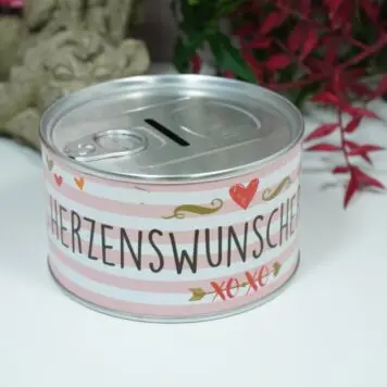 Wunderle Spardose Herzenswunscherfüller Blechdose