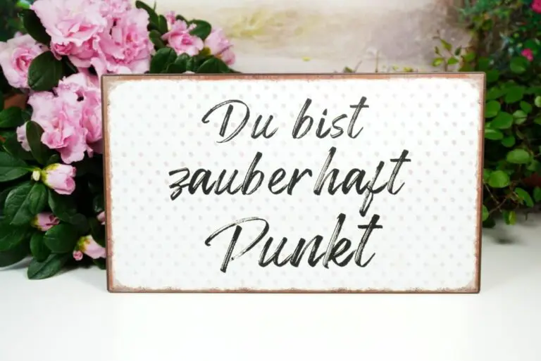 Deko Blechschild Du bist zauberhaft Punkt