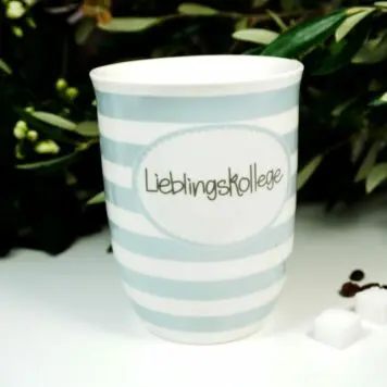 Mea Living Henkelbecher Kaffeetasse Lieblingskollege Blue