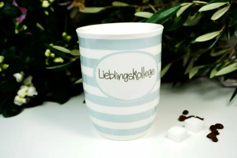 Mea Living Henkelbecher Kaffeetasse Lieblingskollege Blue