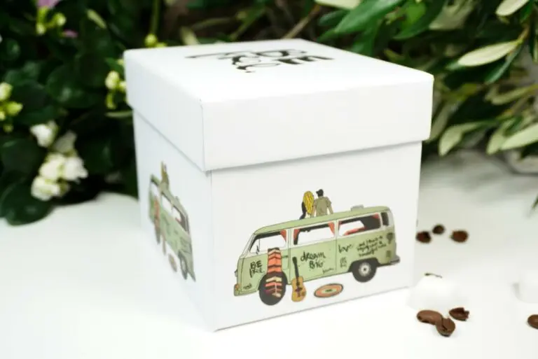 PPD Henkelbecher Bulli Be free in Geschenkbox