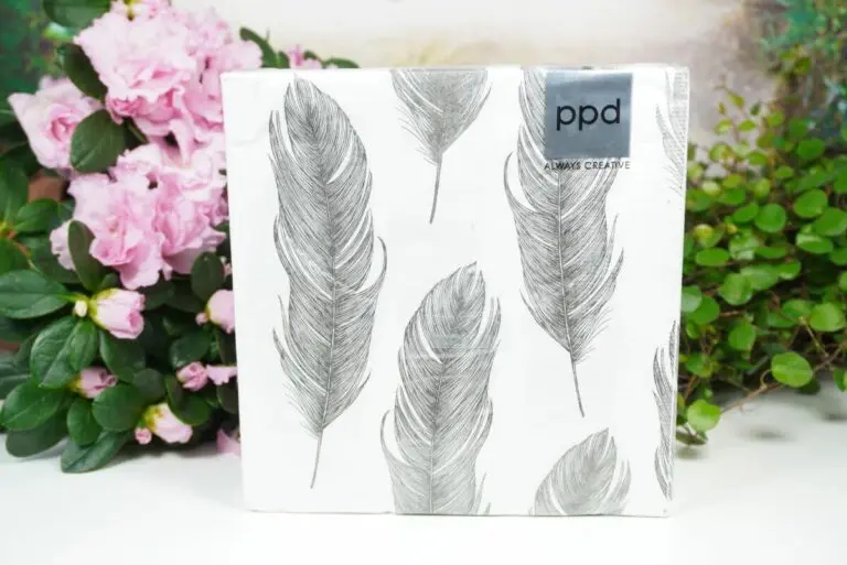 Servietten PPD Black Feder
