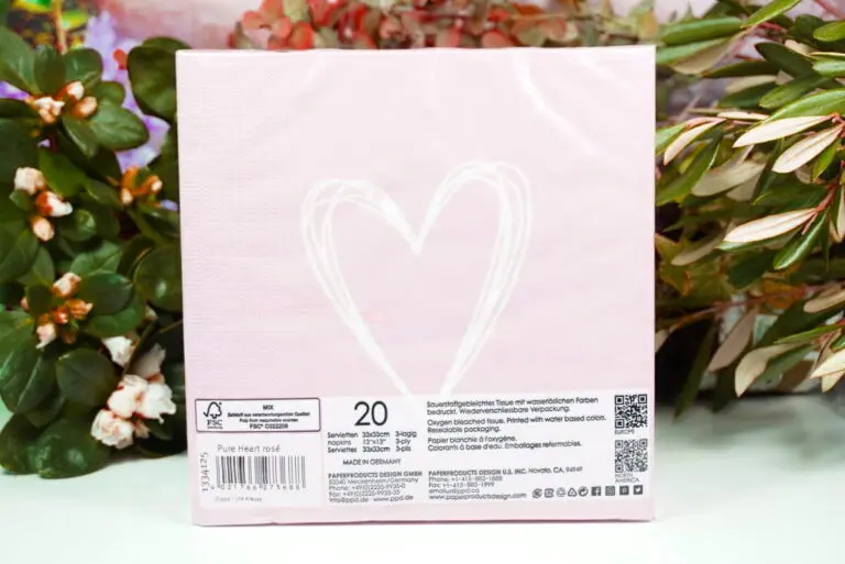 Servietten PPD Gold Heart Rosa