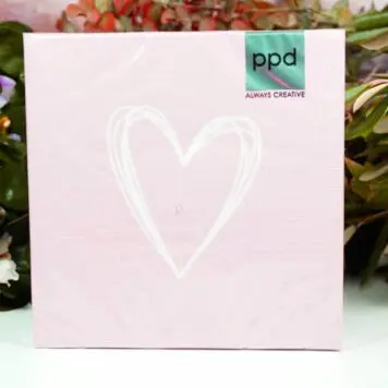 Servietten PPD Gold Heart Rosa